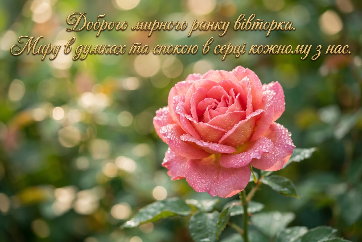 Доброго мирного ранку вівторка: душевні картинки та щирі побажання для гарного дня