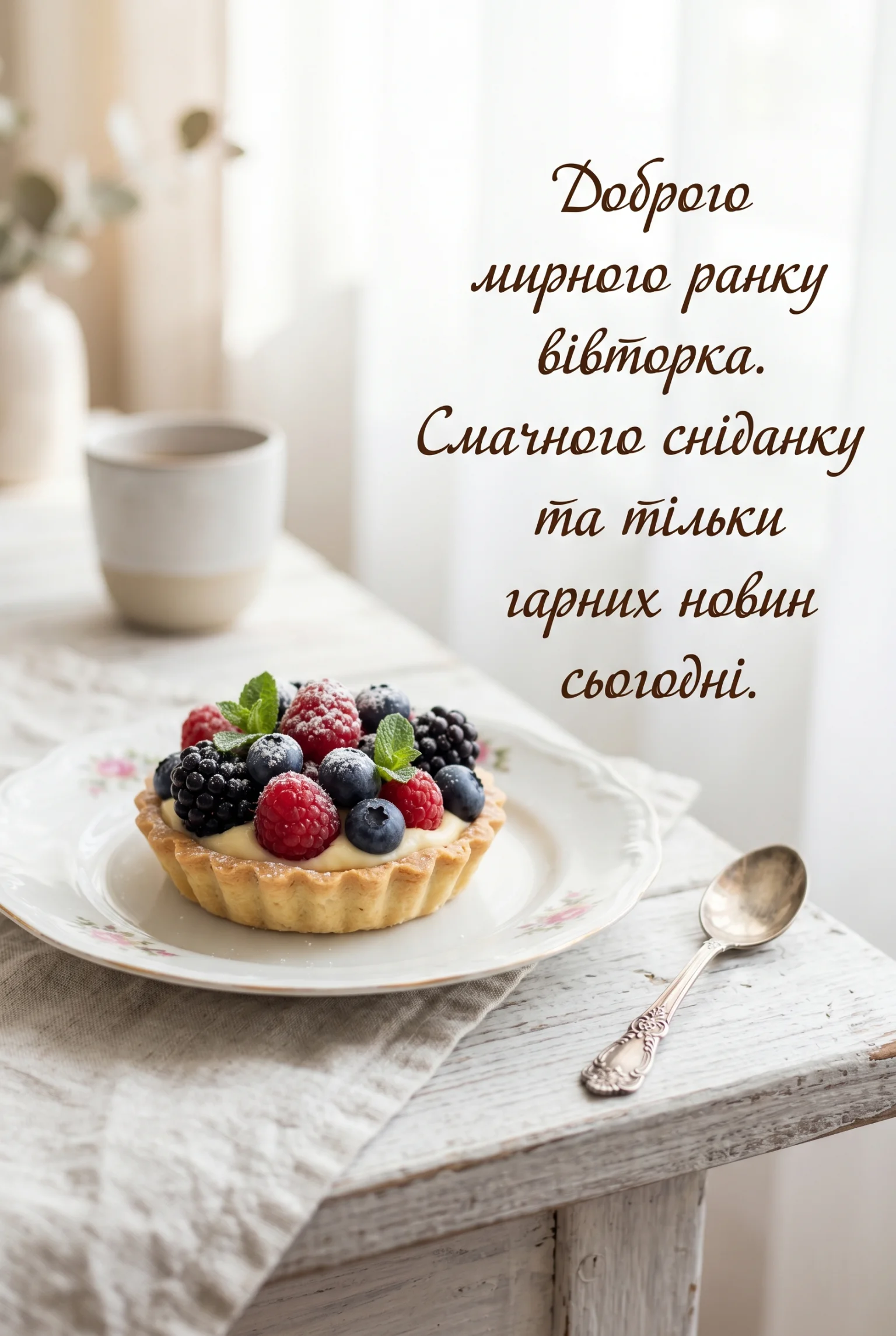 Доброго мирного ранку вівторка: душевні картинки та щирі побажання для гарного дня