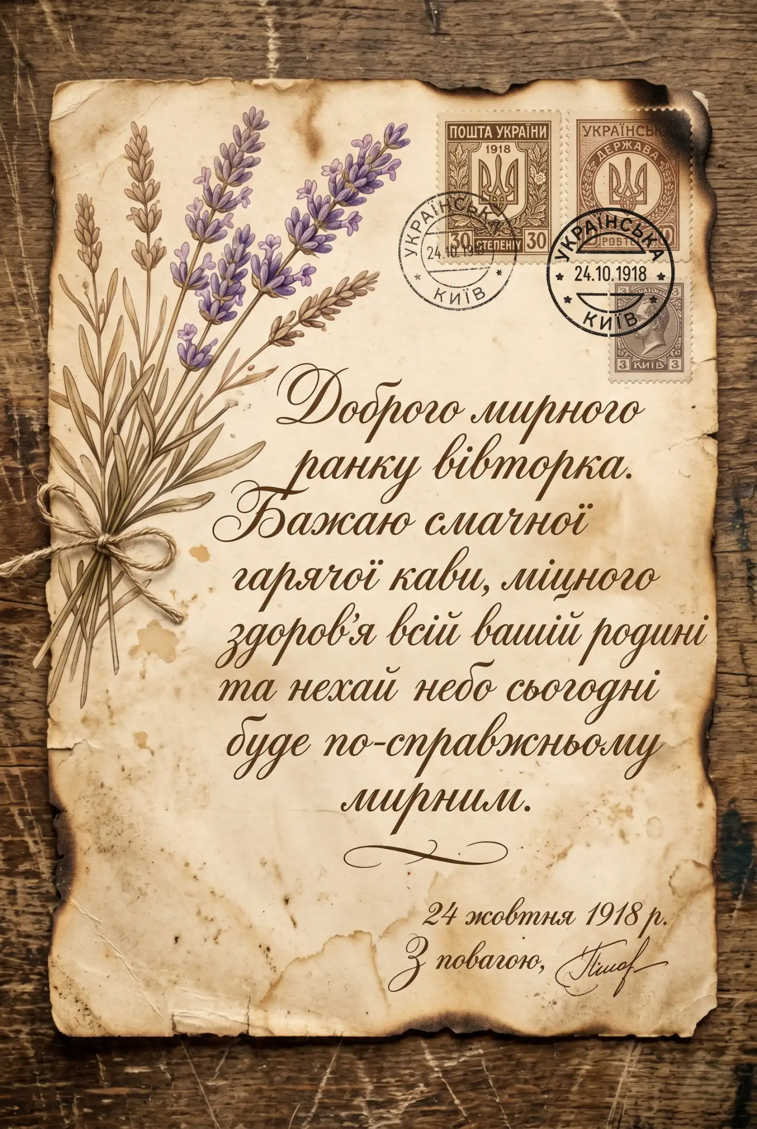 Доброго мирного ранку вівторка: душевні картинки та щирі побажання для гарного дня
