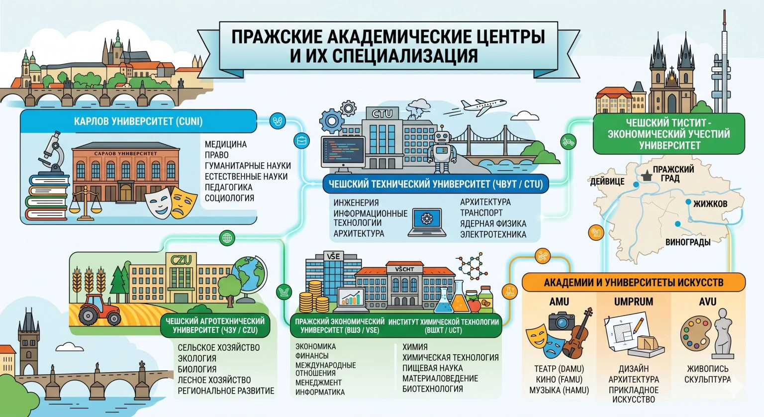 Государственные университеты Чехии: презентация полного гида от Prague Education Center