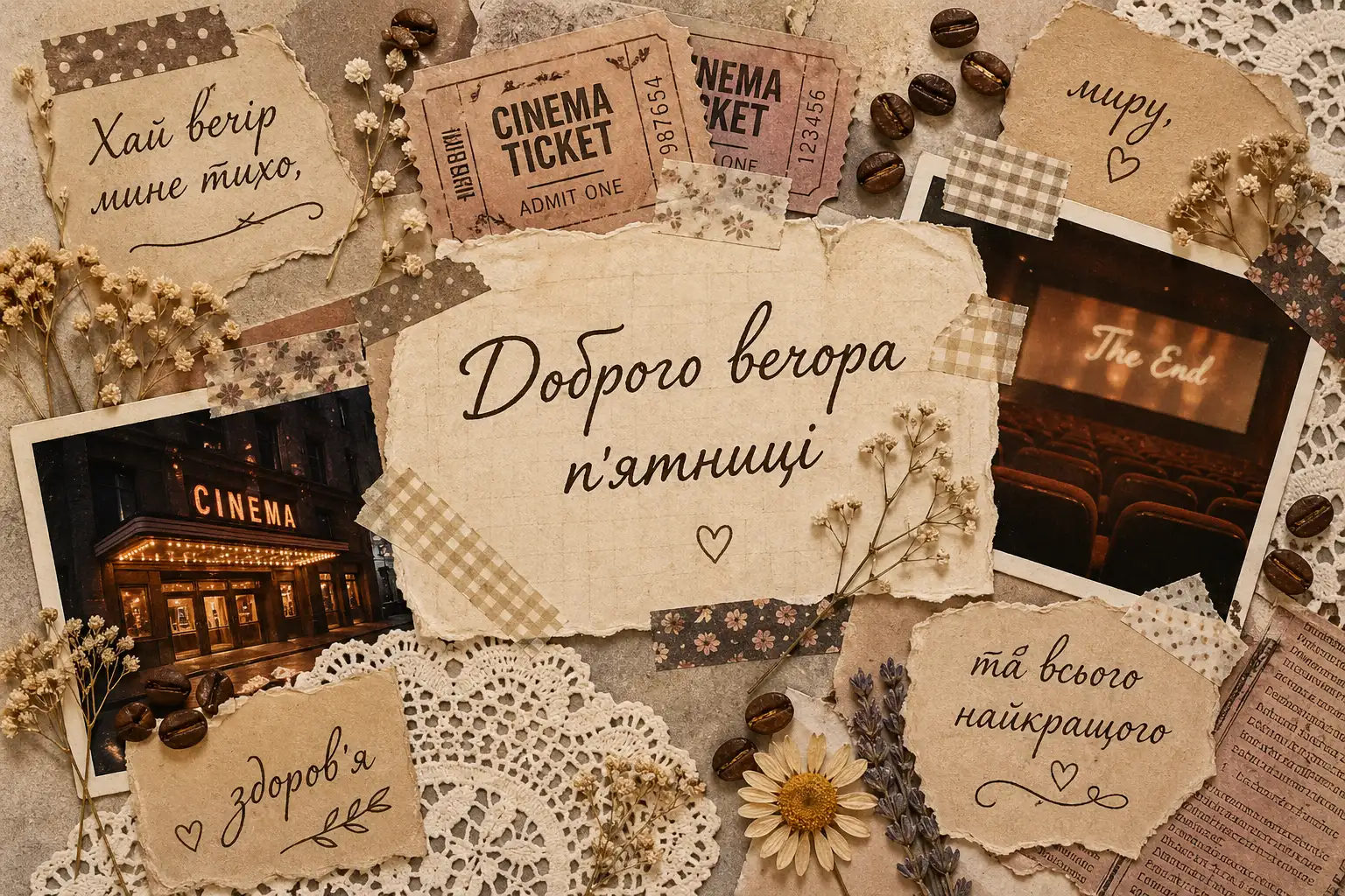 Доброго вечора п’ятниці: найтепліші побажання та красиві картинки для відпочинку