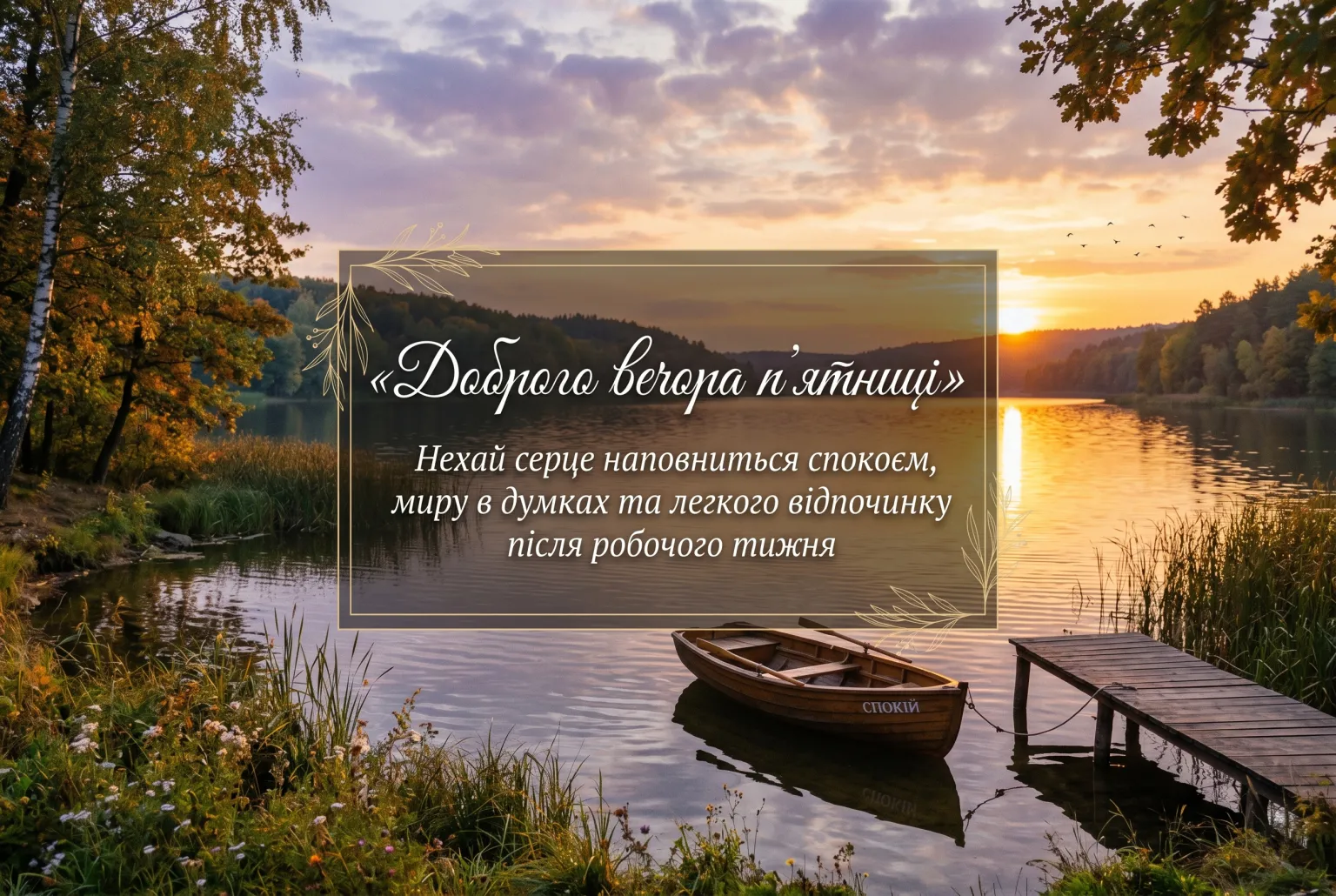 Доброго вечора п’ятниці: найтепліші побажання та красиві картинки для відпочинку