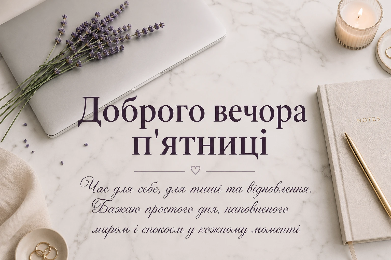 Доброго вечора п’ятниці: найтепліші побажання та красиві картинки для відпочинку