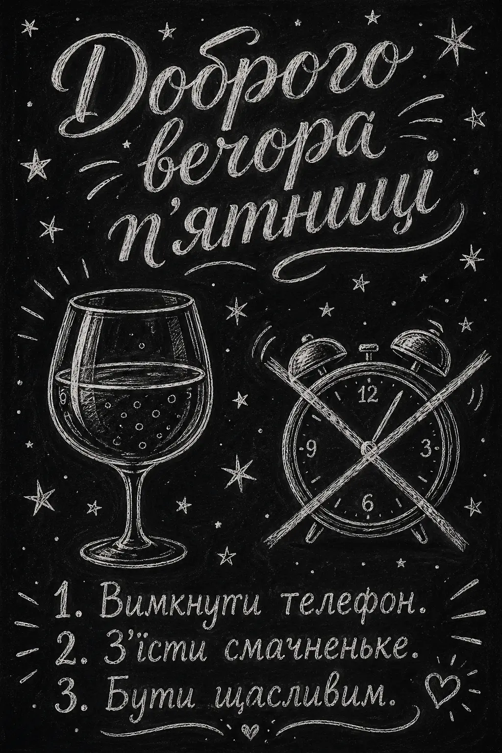 Доброго вечора п’ятниці: найтепліші побажання та красиві картинки для відпочинку