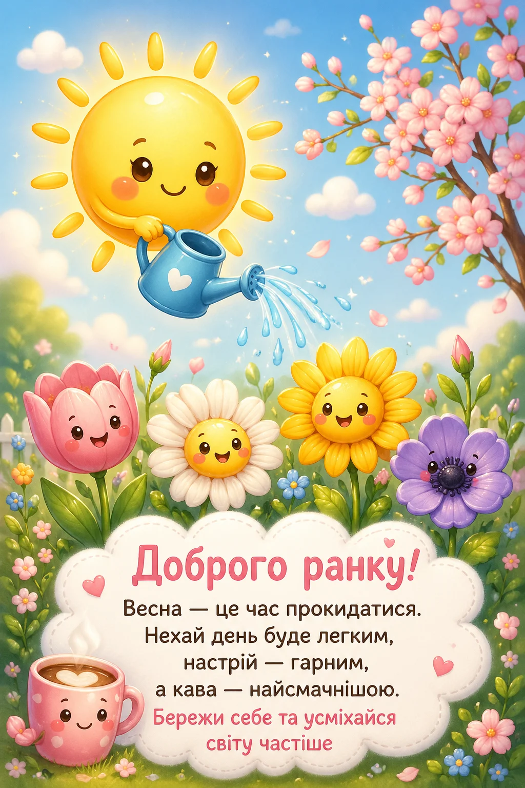 Доброго ранку та гарного настрою: найкращі весняні листівки та привітання