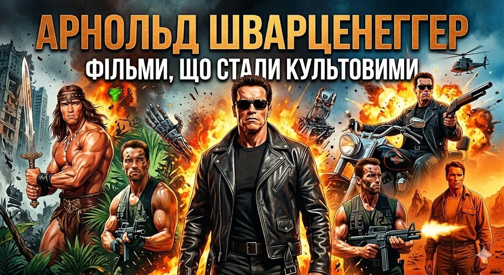 ТОП-20 фільмів Арнольда Шварценеґґера, які варто переглянути