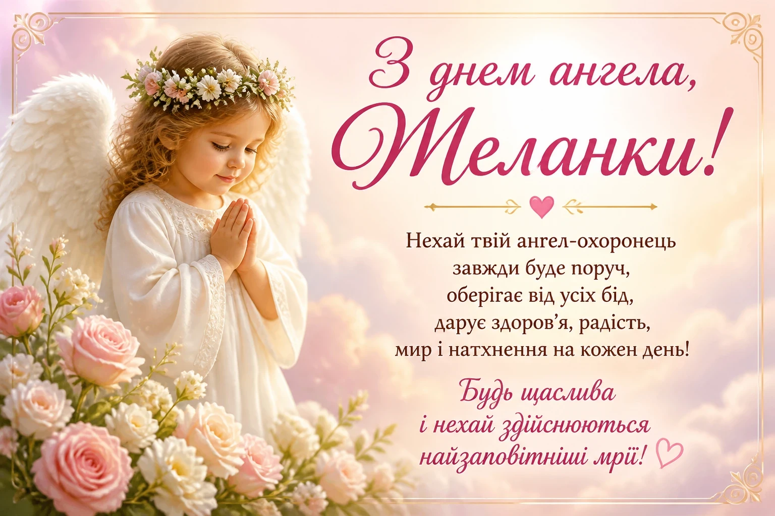 Привітання з днем ангела Меланки