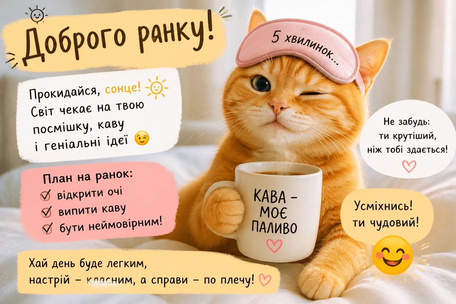 Прикольні привітання доброго ранку