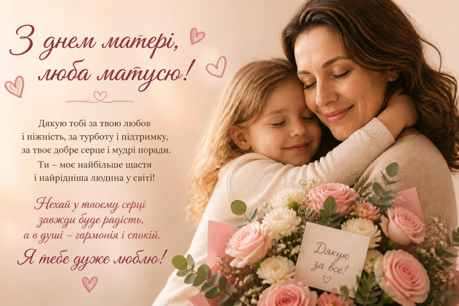 З днем матері, люба матусю