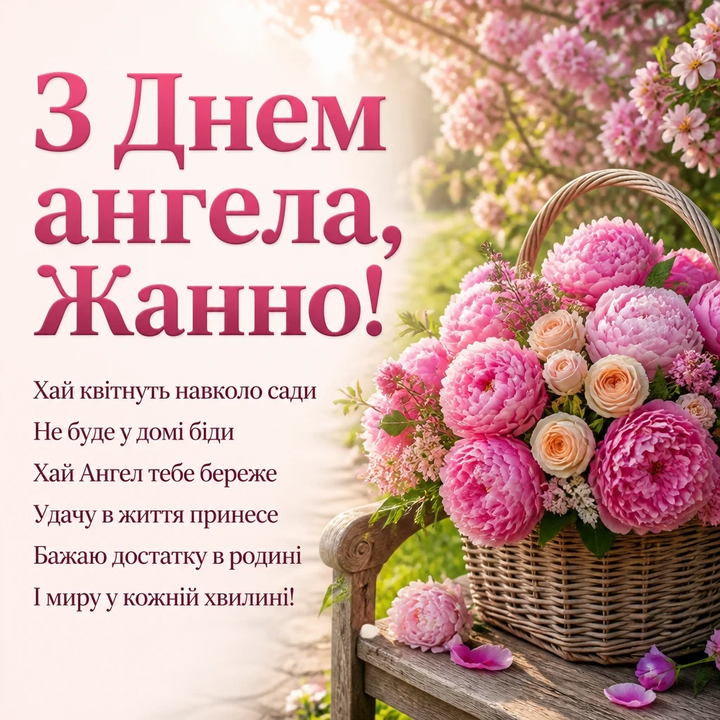 привітання з днем ангела жанна