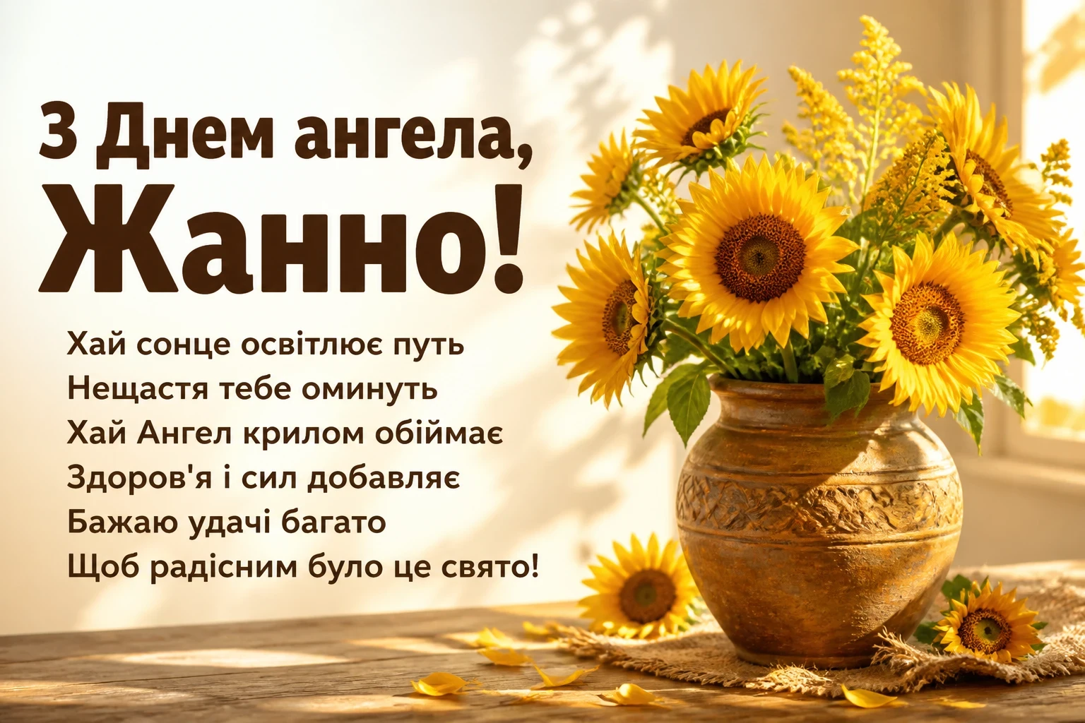 привітання з днем ангела жанна