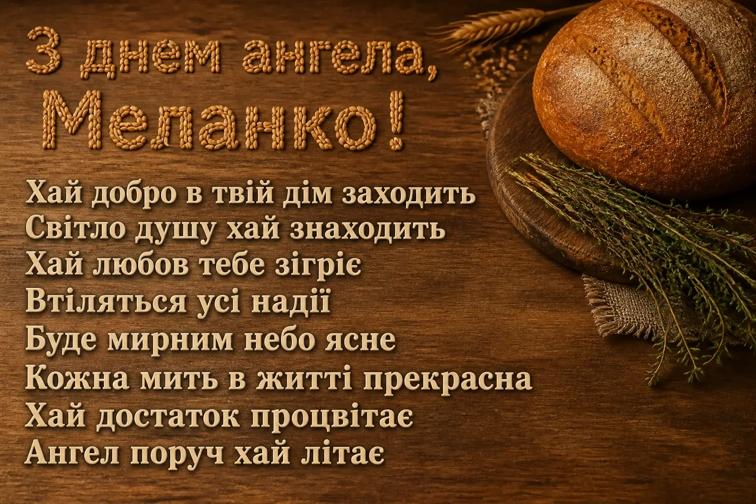 з днем ангела меланка