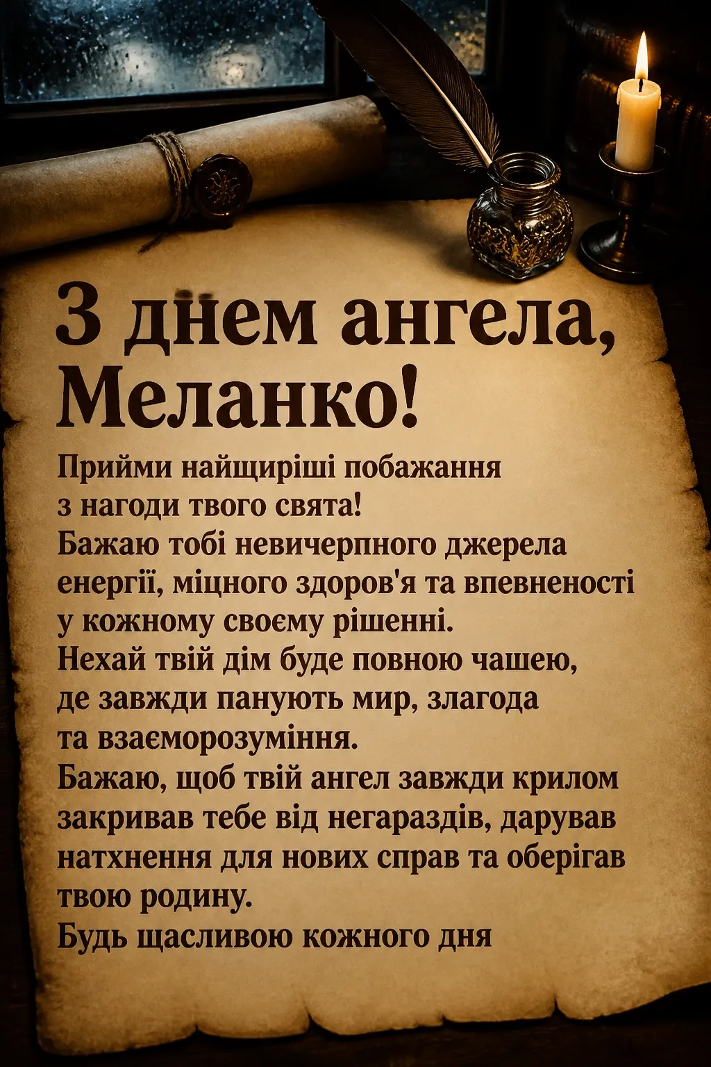 з днем ангела меланка
