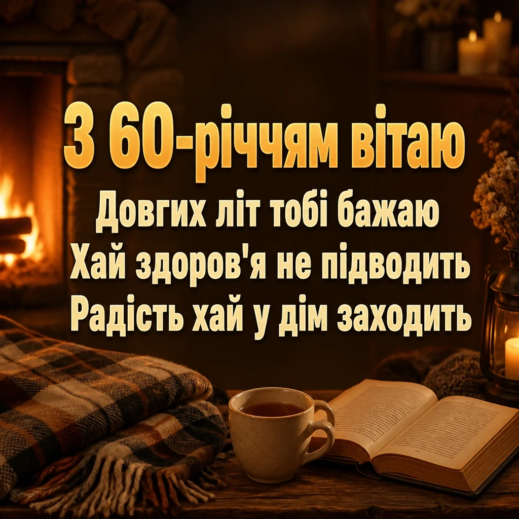 привітання чоловіку 60 річчям вітальна листівка з ювілеєм 60 років