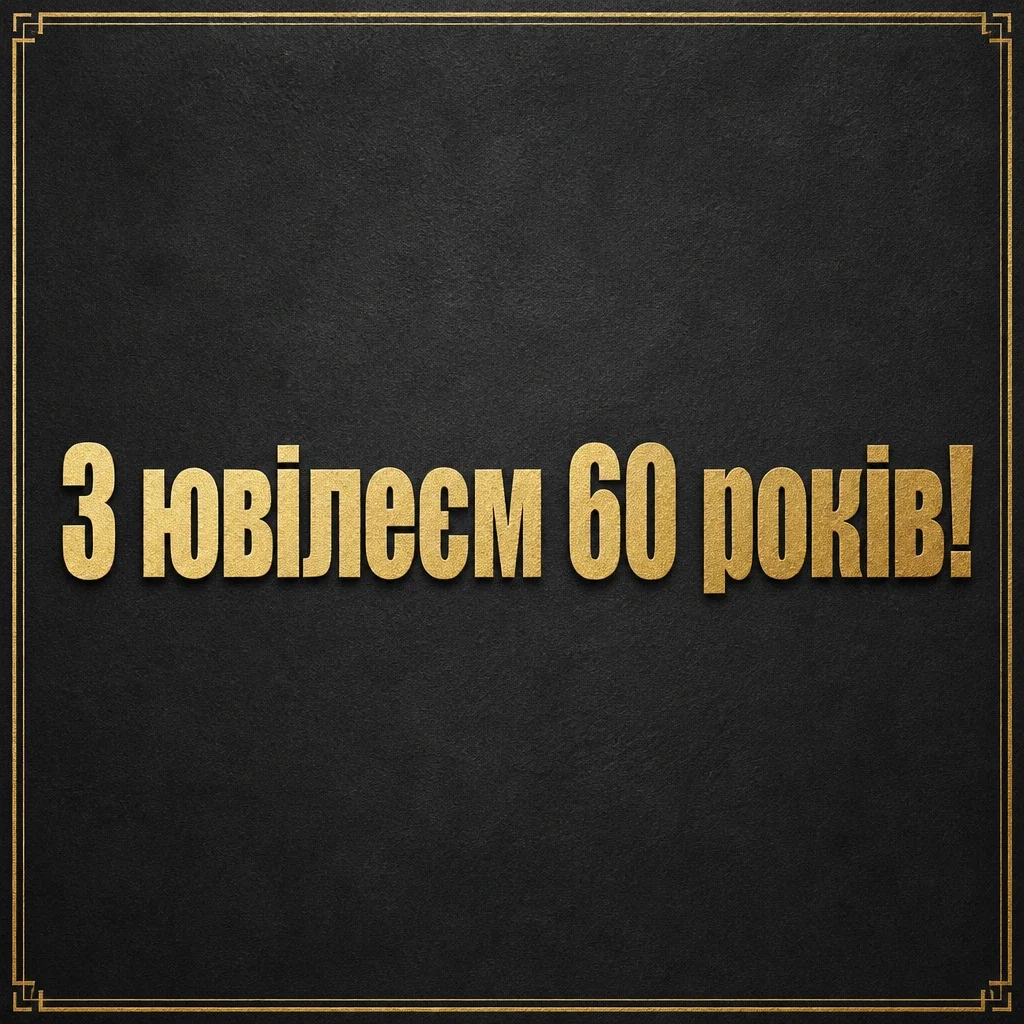 привітання чоловіку 60 річчям вітальна листівка з ювілеєм 60 років