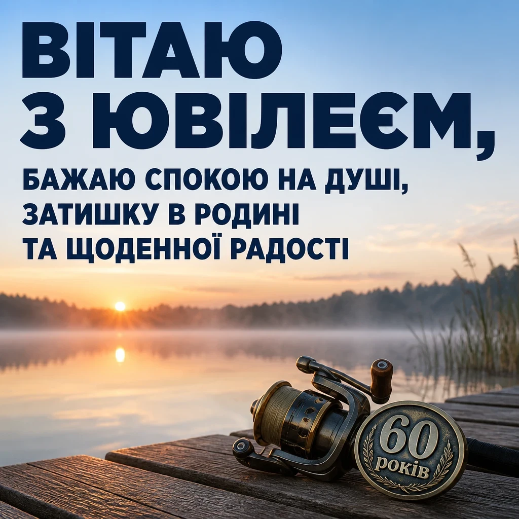 привітання чоловіку 60 річчям вітальна листівка з ювілеєм 60 років