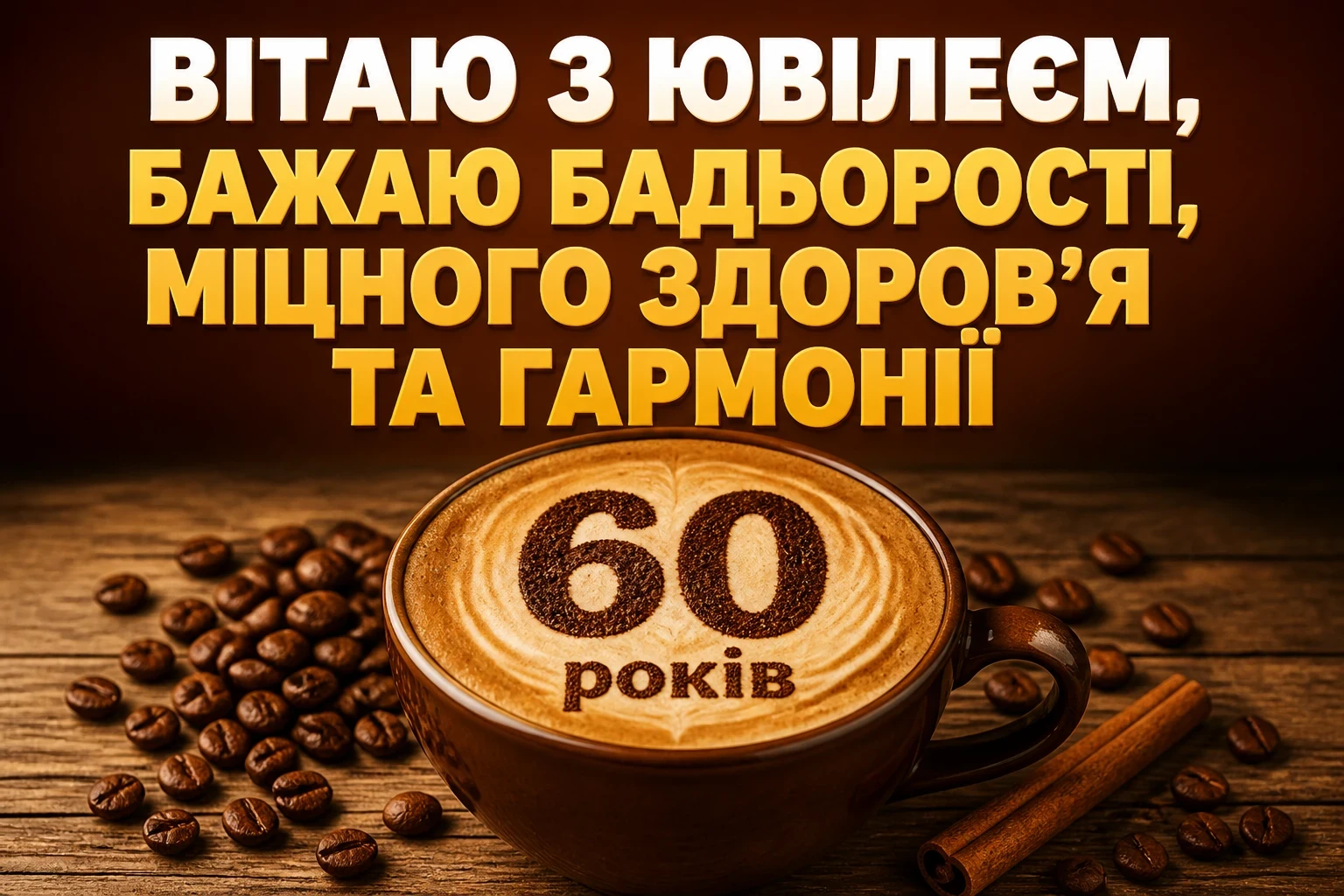 привітання чоловіку 60 річчям вітальна листівка з ювілеєм 60 років