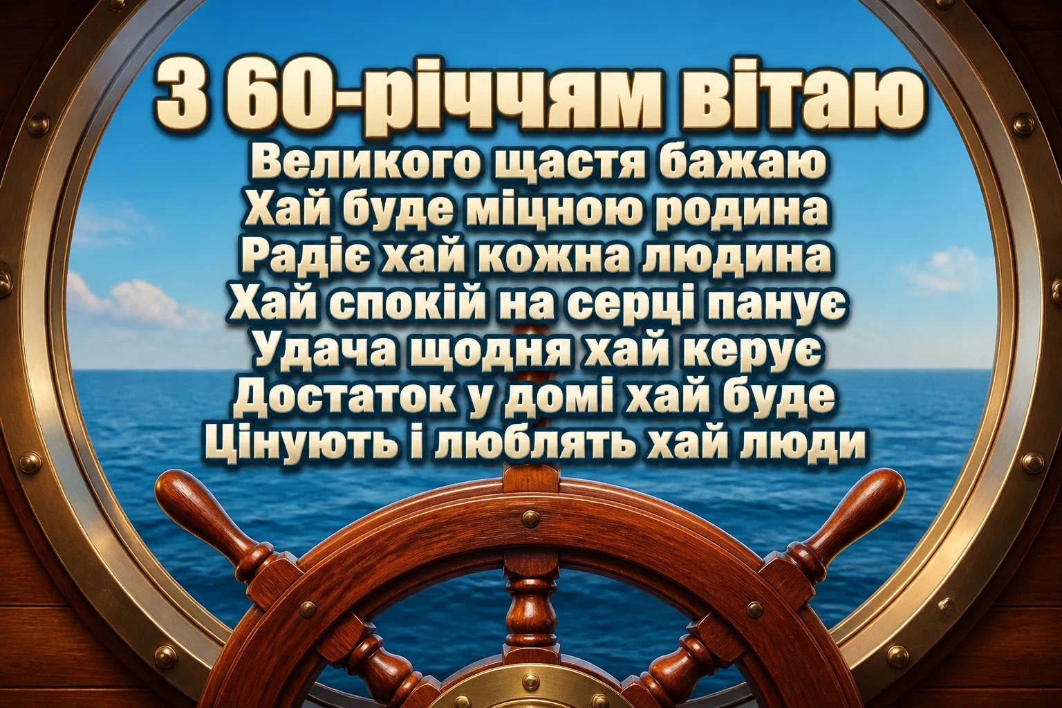 привітання чоловіку 60 річчям вітальна листівка з ювілеєм 60 років
