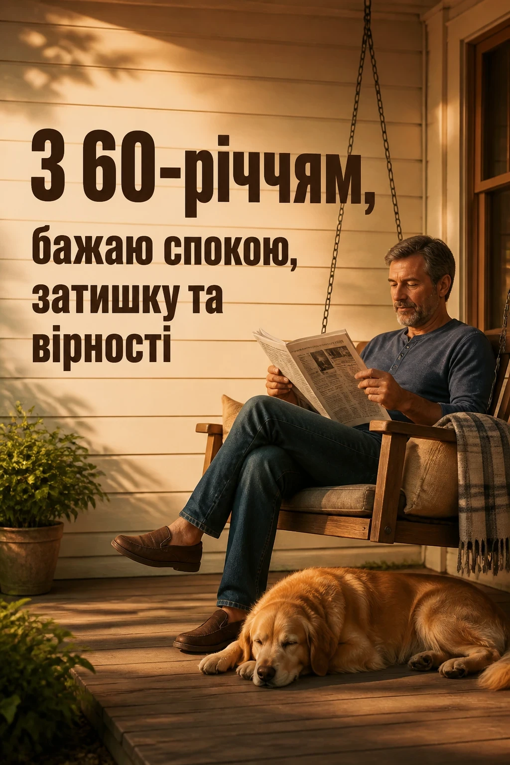 привітання чоловіку 60 річчям вітальна листівка з ювілеєм 60 років