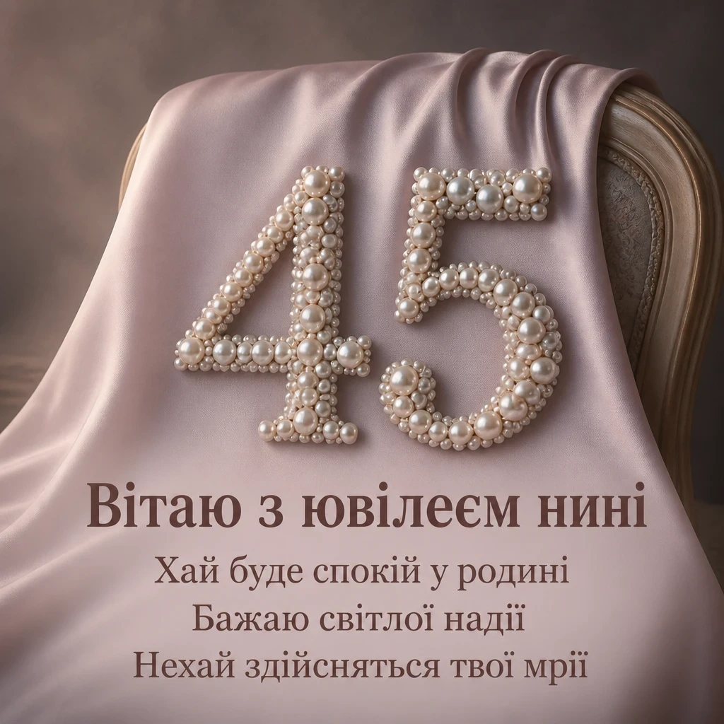 привітання з 45-річчям жінці своїми словами