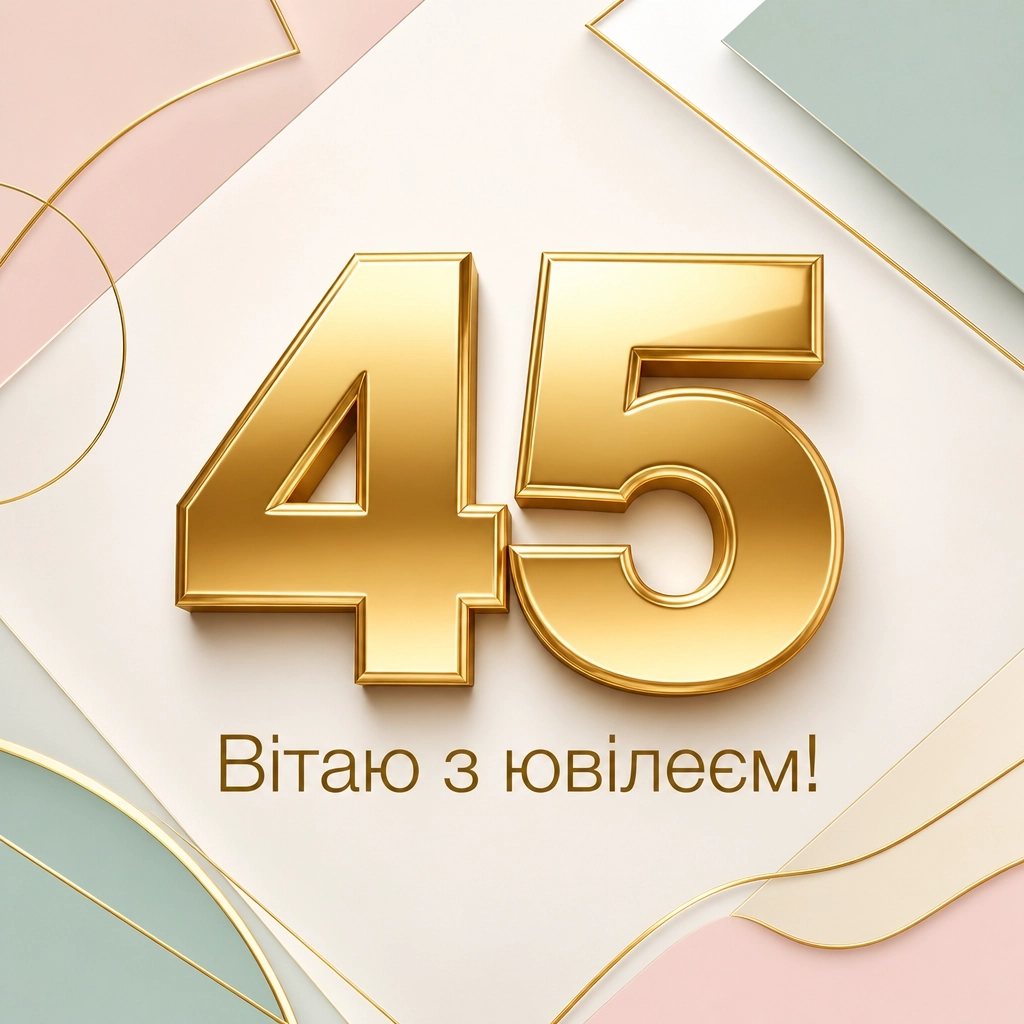 привітання з 45-річчям жінці своїми словами