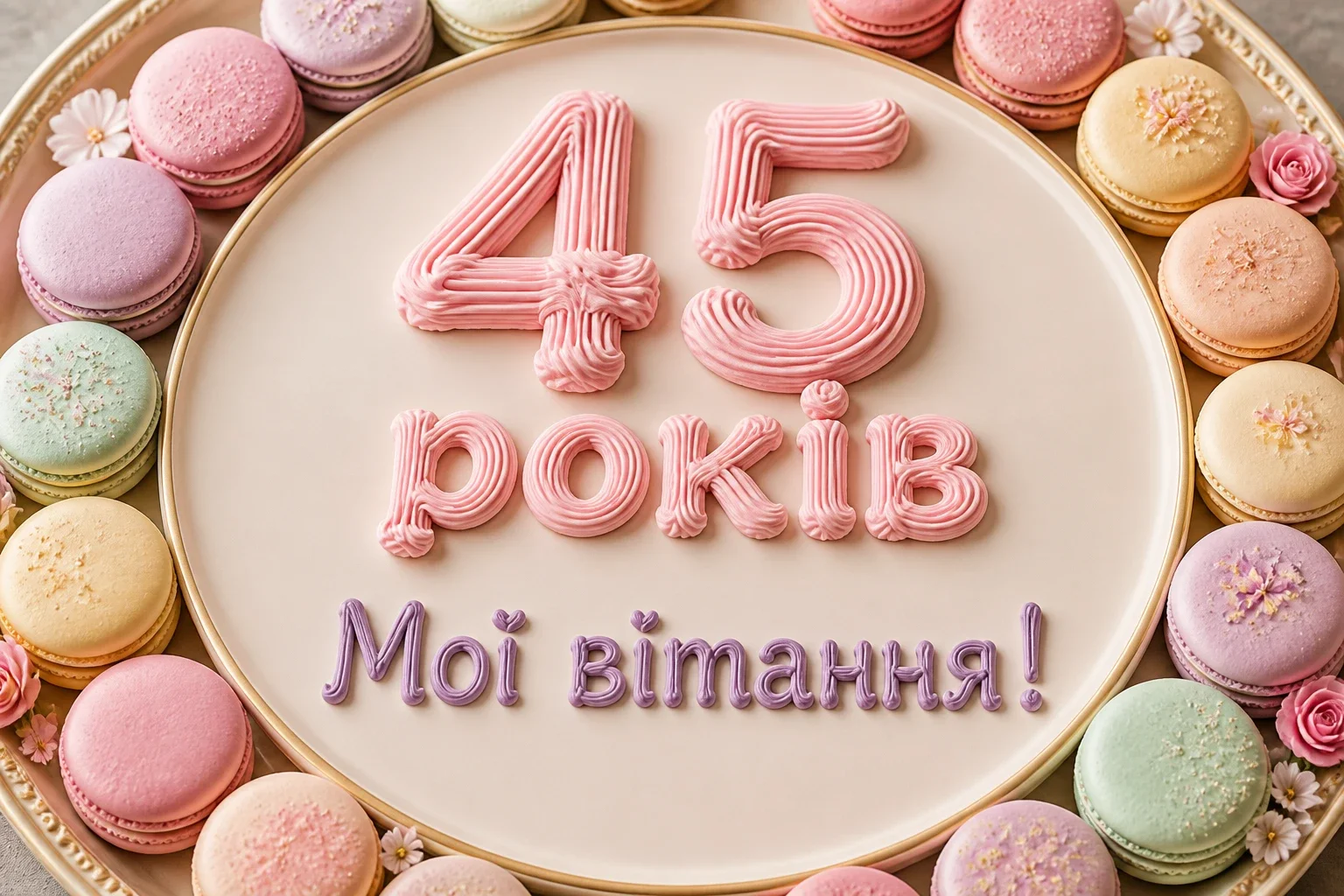 привітання з 45-річчям жінці своїми словами