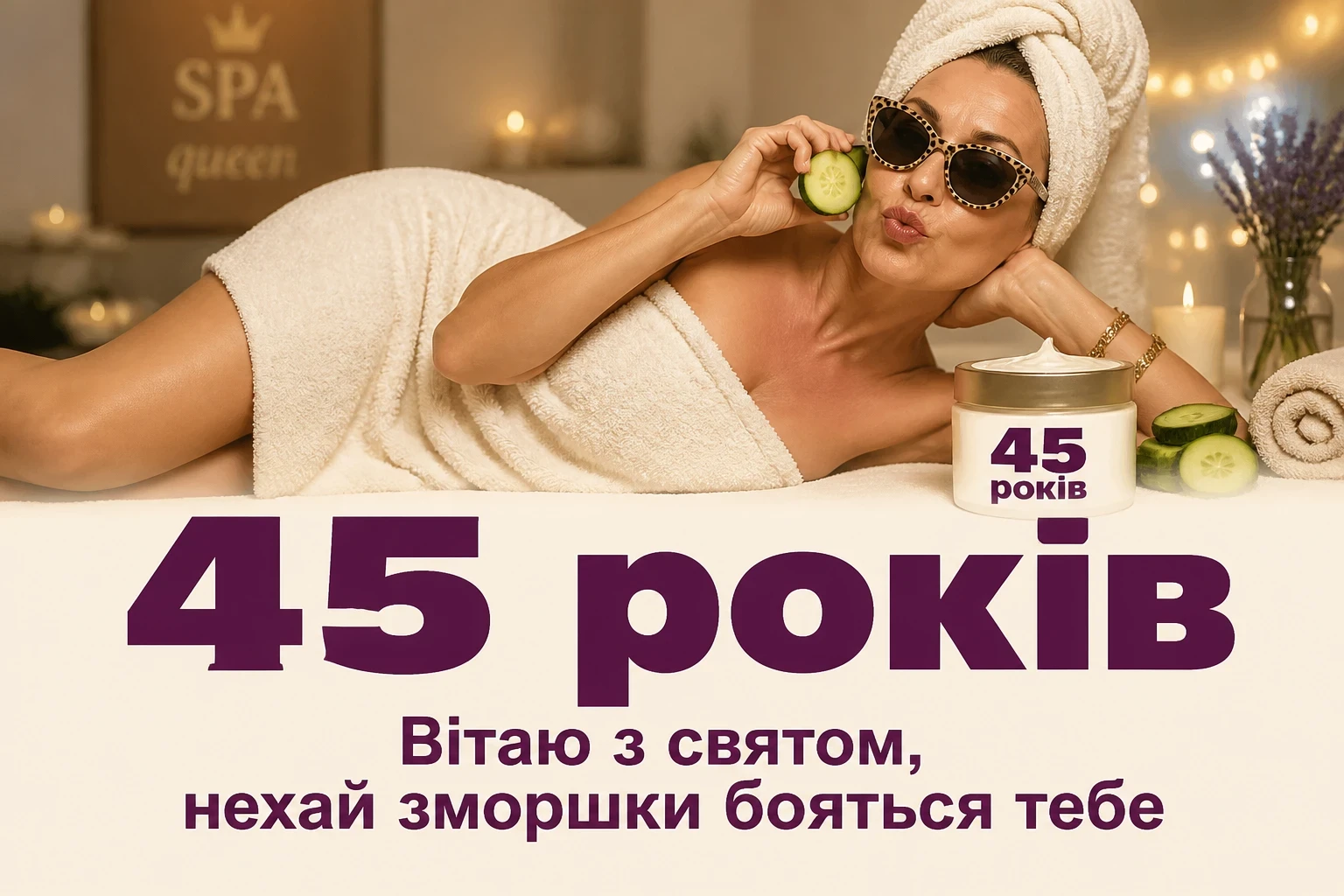 привітання з 45-річчям жінці своїми словами