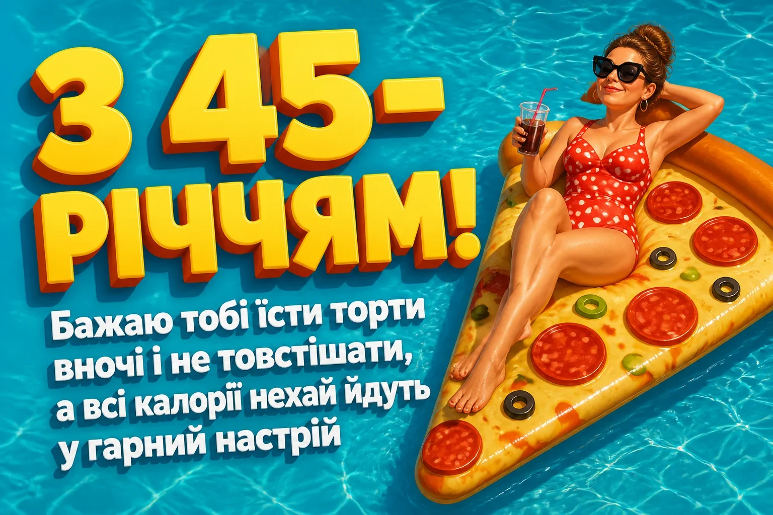 привітання з 45-річчям жінці своїми словами