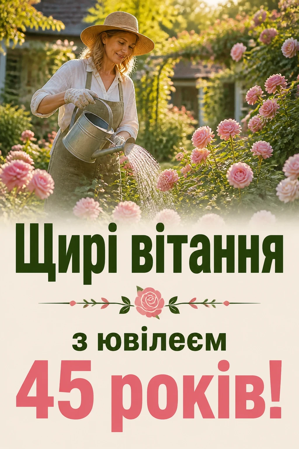 привітання з 45-річчям жінці своїми словами