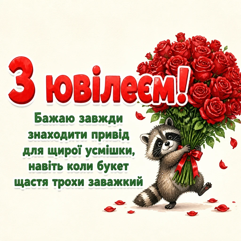 привітання з ювілеєм жінці своїми словами
