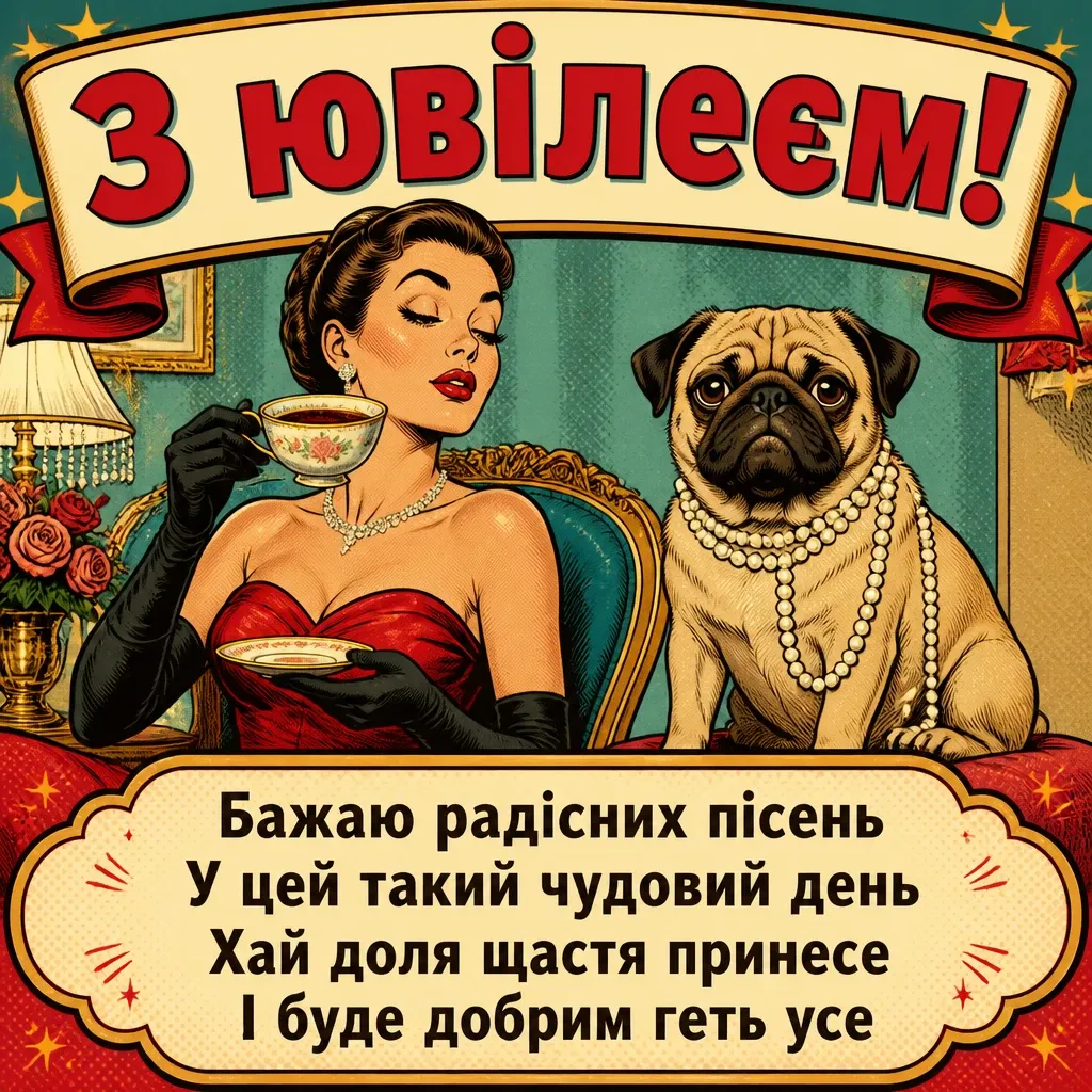 привітання з ювілеєм жінці своїми словами