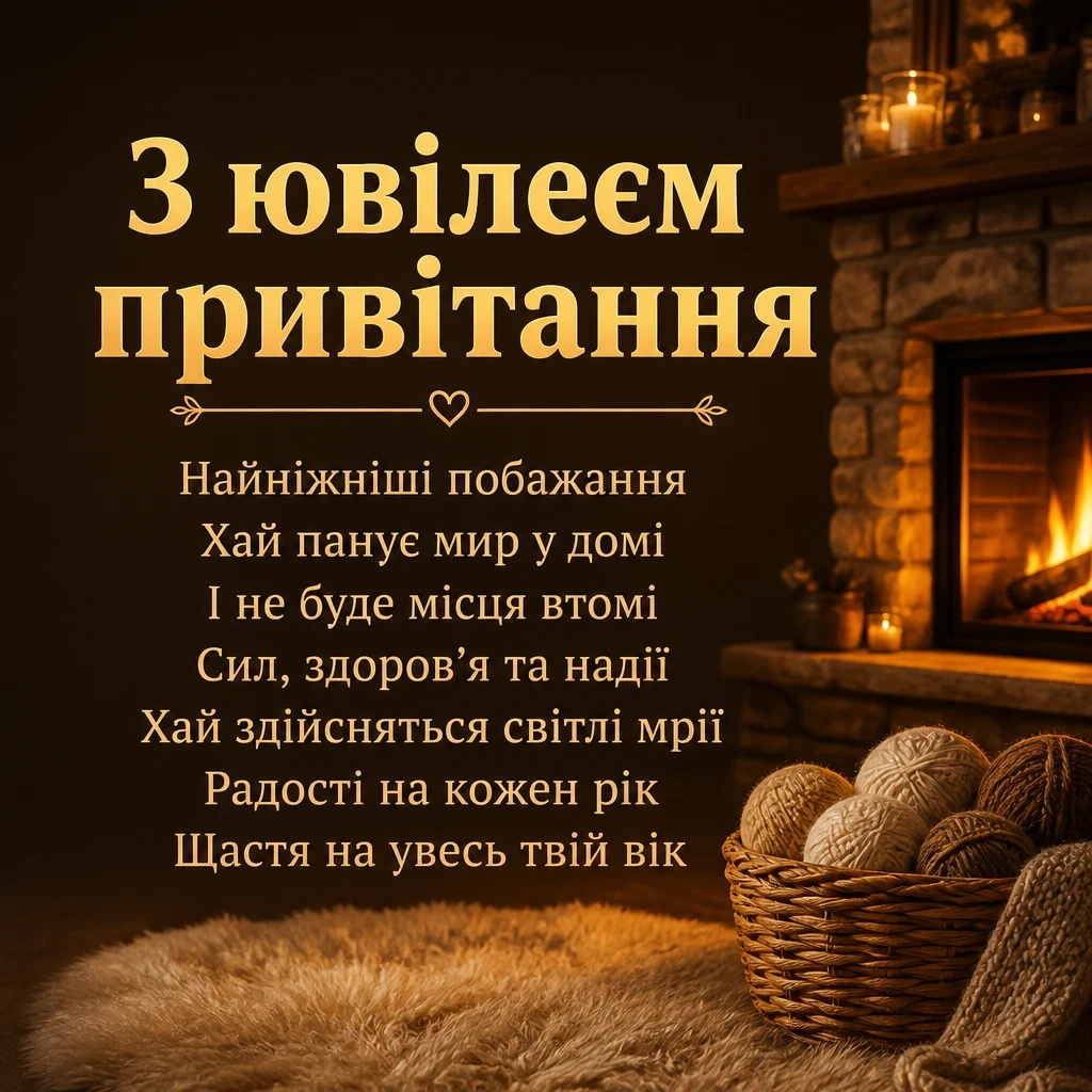 привітання з ювілеєм жінці своїми словами