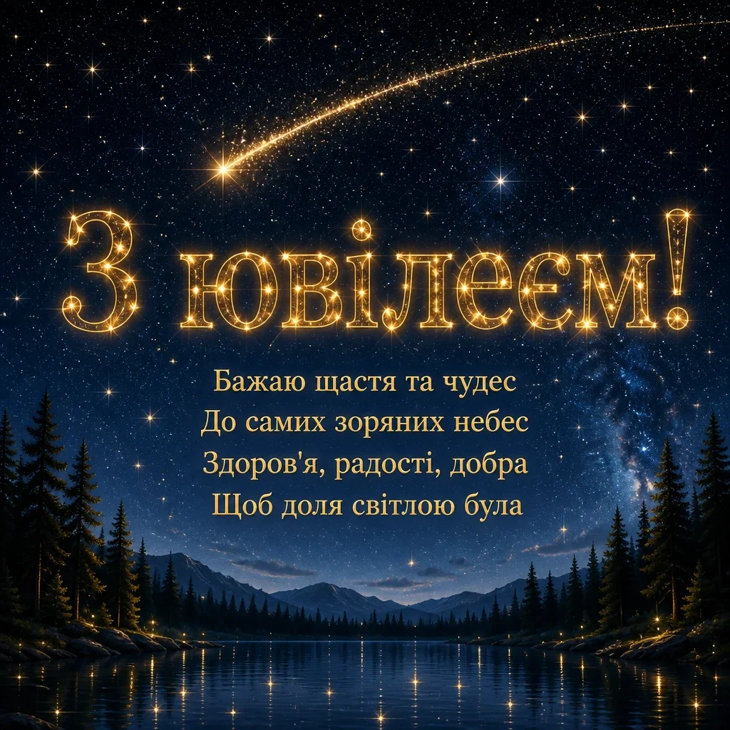 привітання з ювілеєм жінці своїми словами