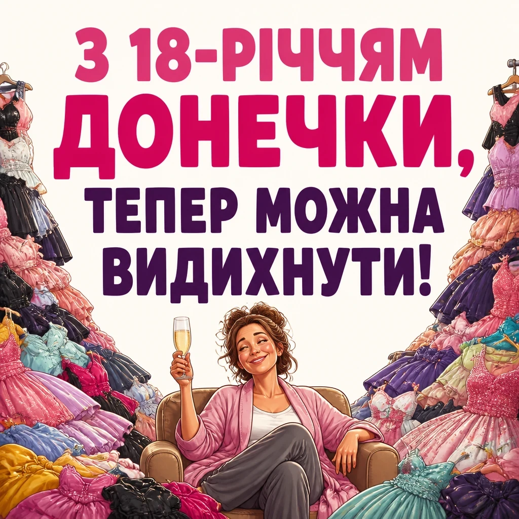 привітання мамі з 18-річчям донечки