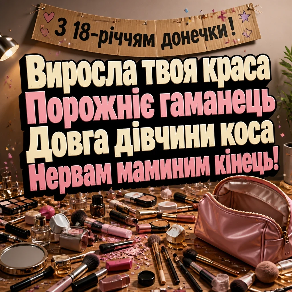 привітання мамі з 18-річчям донечки