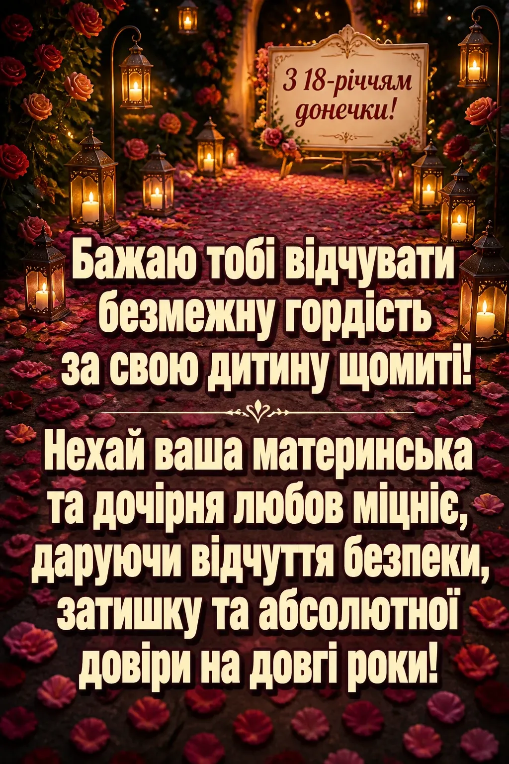 привітання мамі з 18-річчям донечки