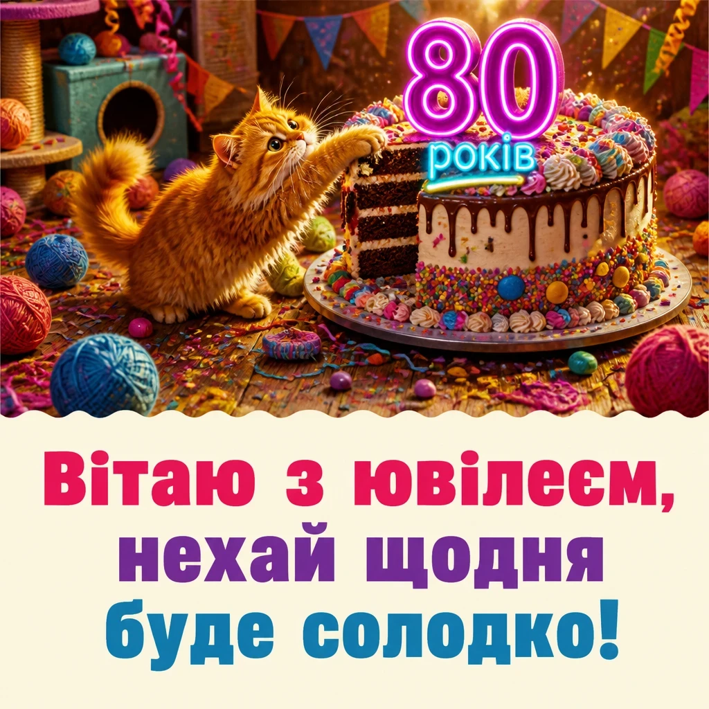 привітання з 80-річчям жінці у віршах