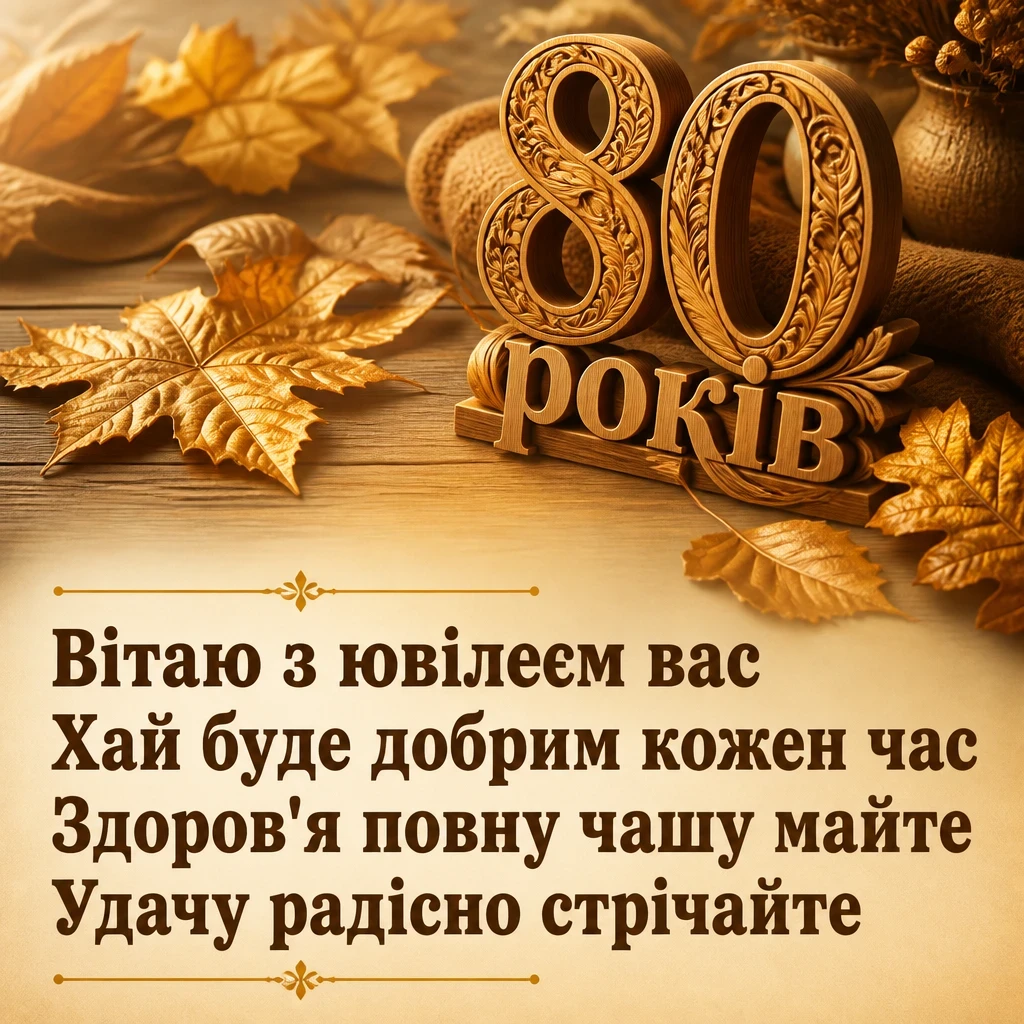 привітання з 80-річчям жінці у віршах
