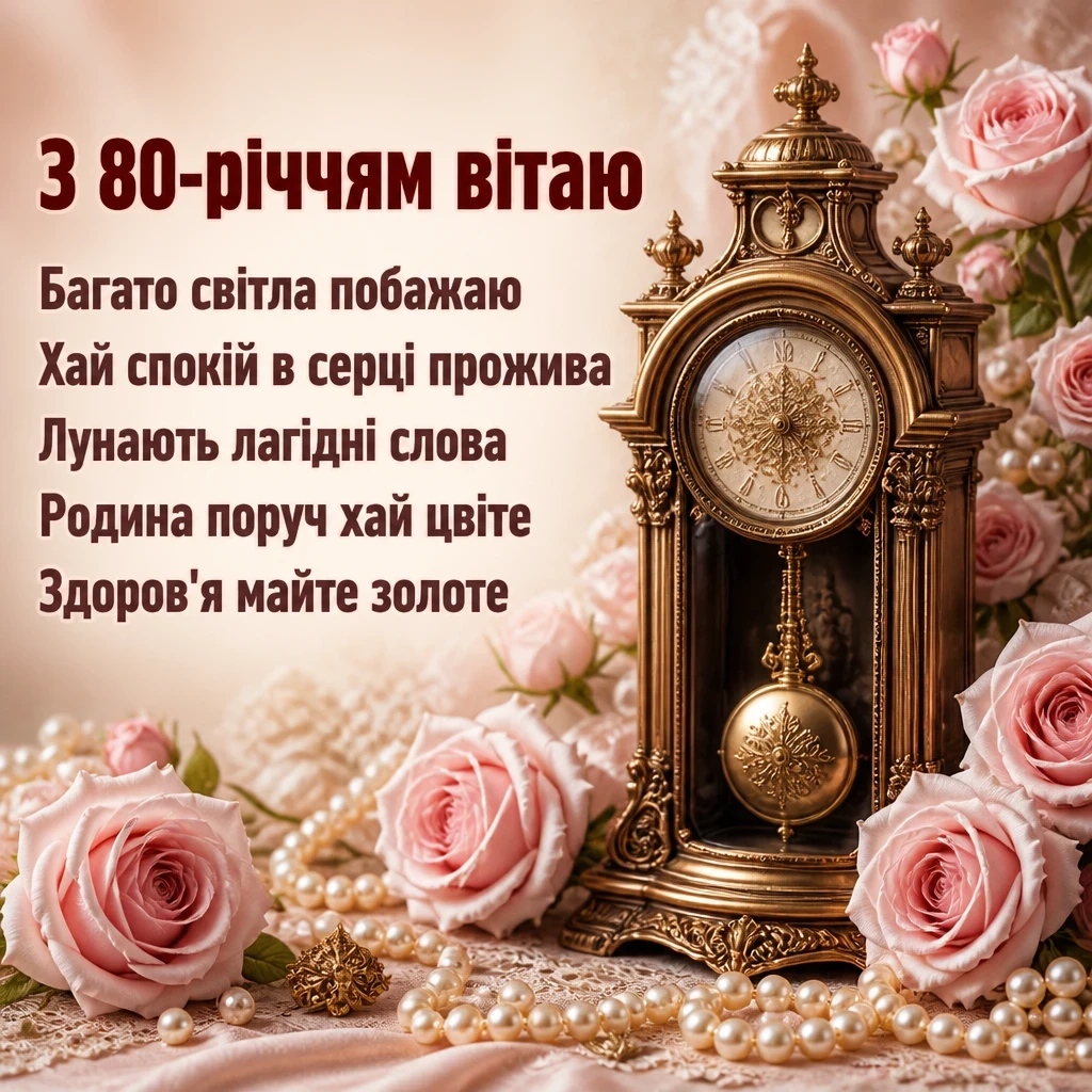 привітання з 80-річчям жінці у віршах