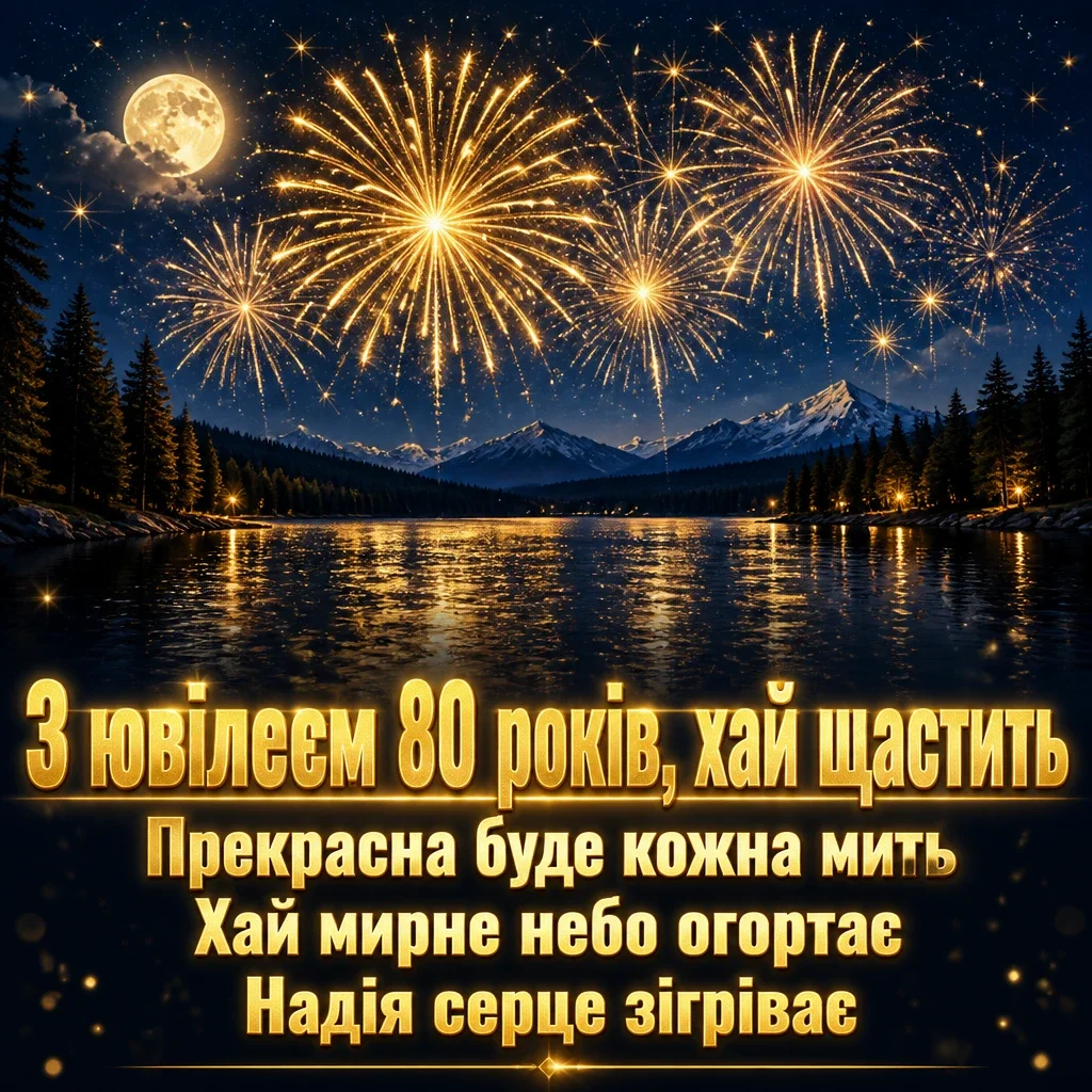 привітання з 80-річчям жінці у віршах