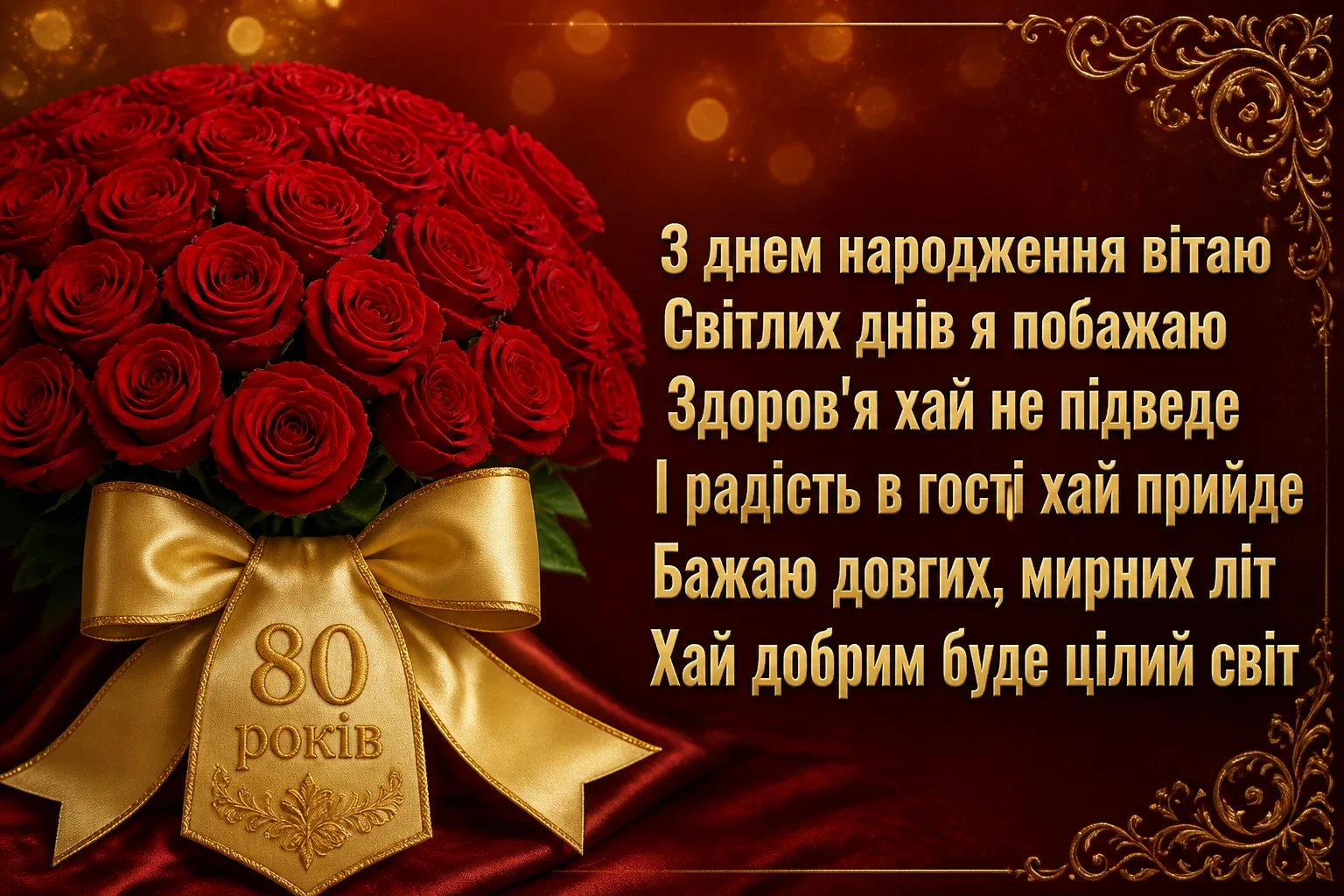 привітання з 80-річчям жінці у віршах