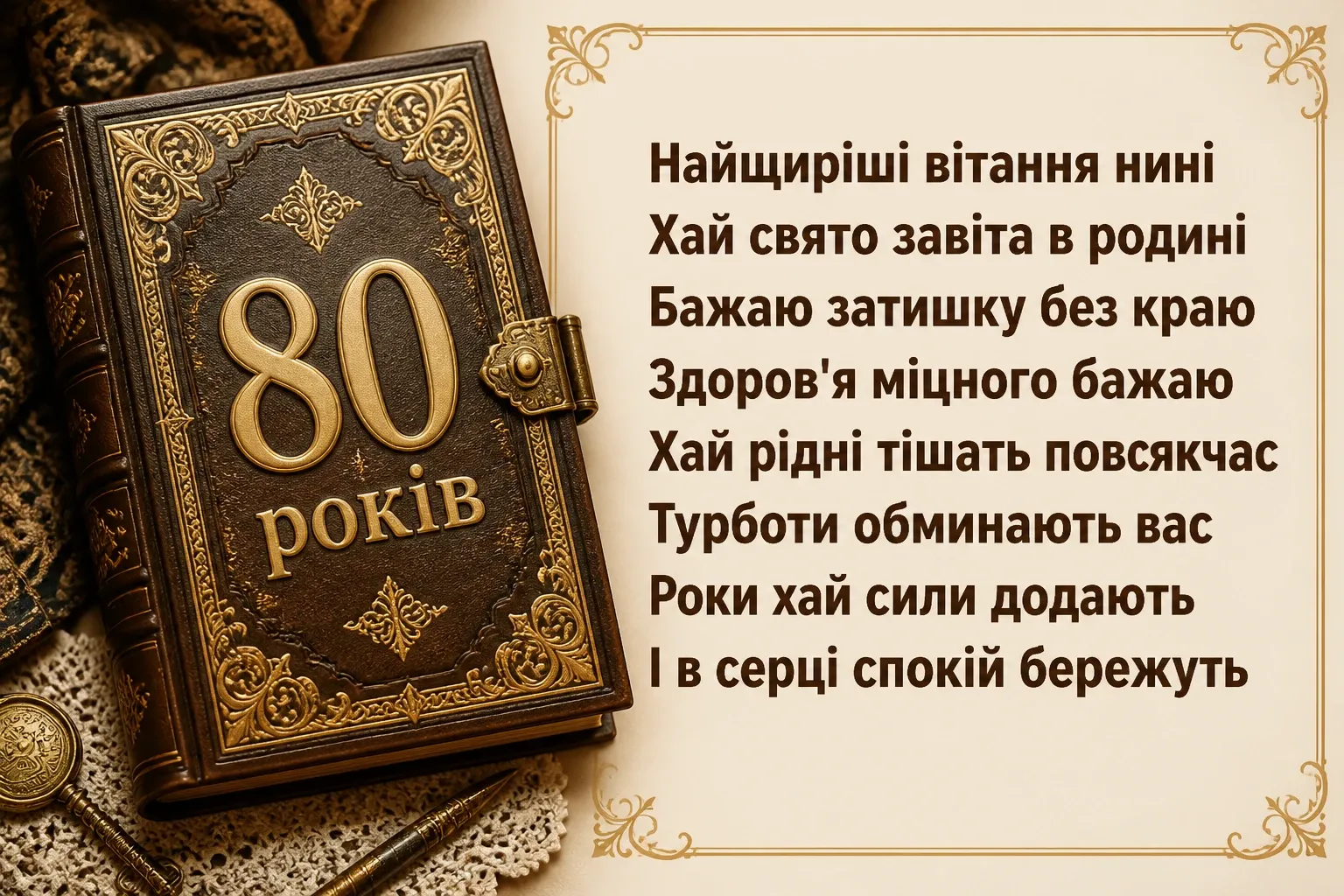 привітання з 80-річчям жінці у віршах