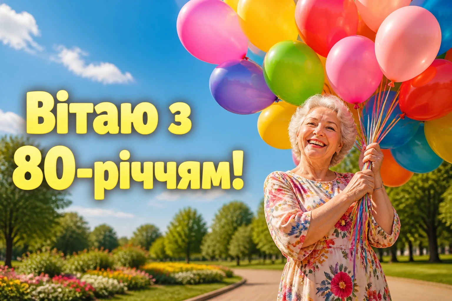 привітання з 80-річчям жінці у віршах