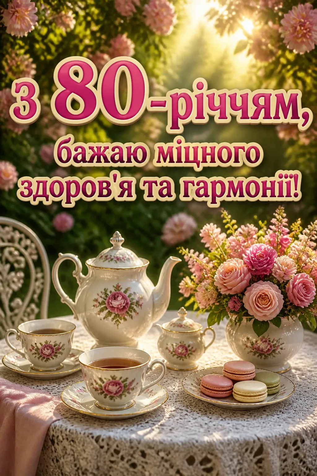 привітання з 80-річчям жінці у віршах