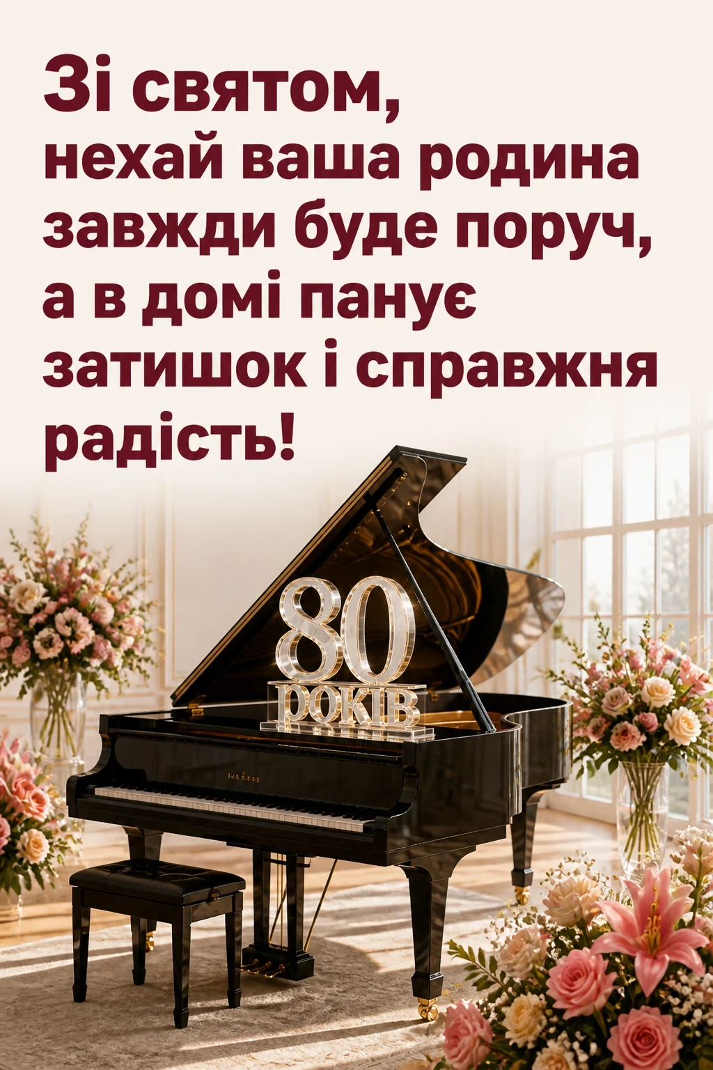 привітання з 80-річчям жінці у віршах
