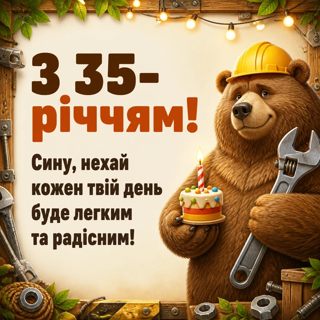 привітання для сина з 35 річчям від батьків
