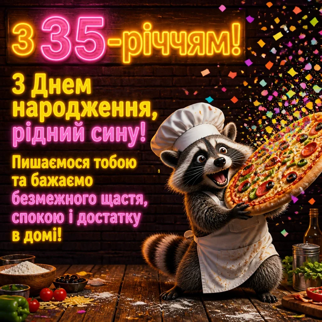 привітання для сина з 35 річчям від батьків