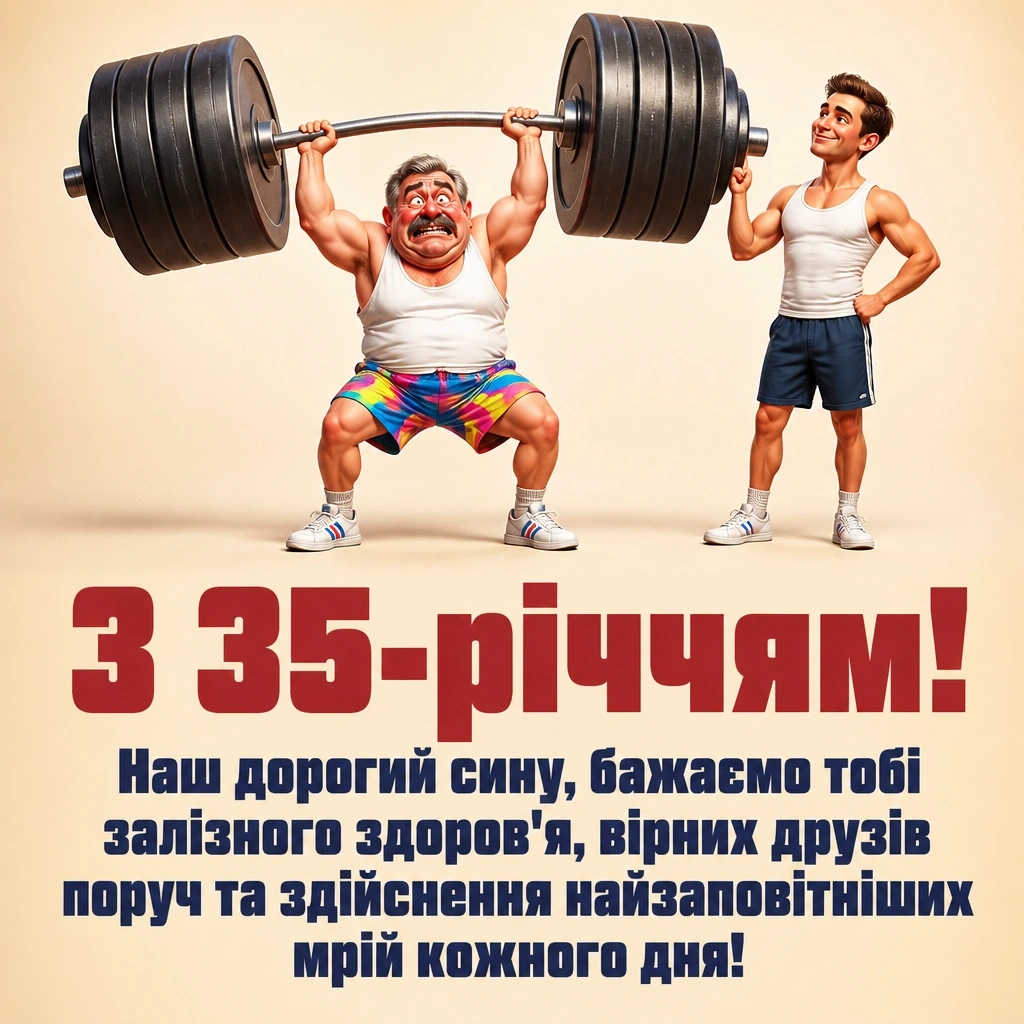 привітання для сина з 35 річчям від батьків