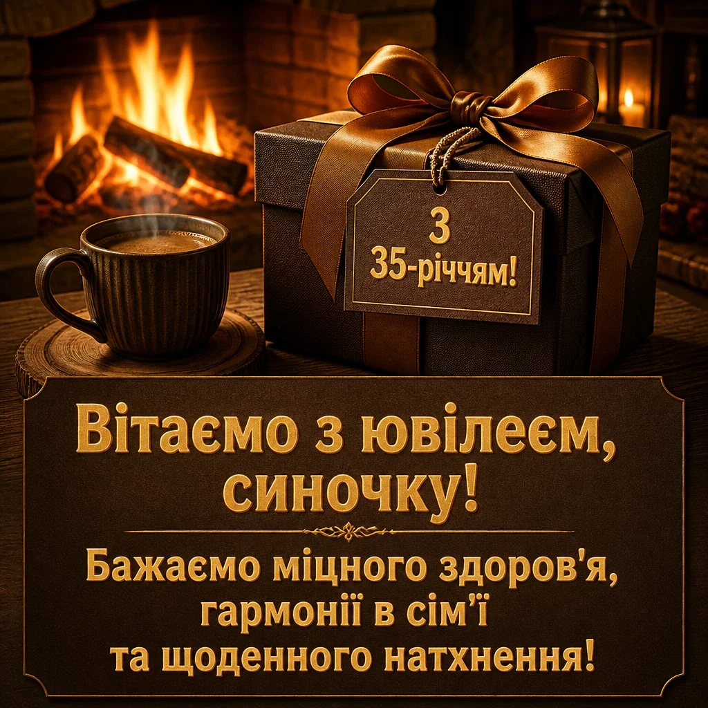 привітання для сина з 35 річчям від батьків