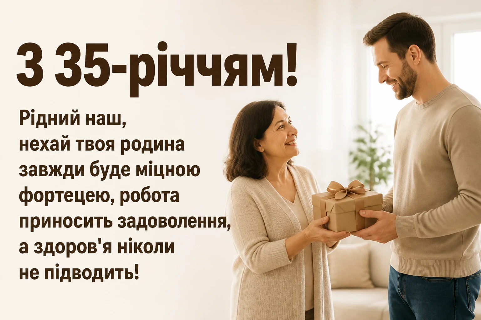 привітання для сина з 35 річчям від батьків